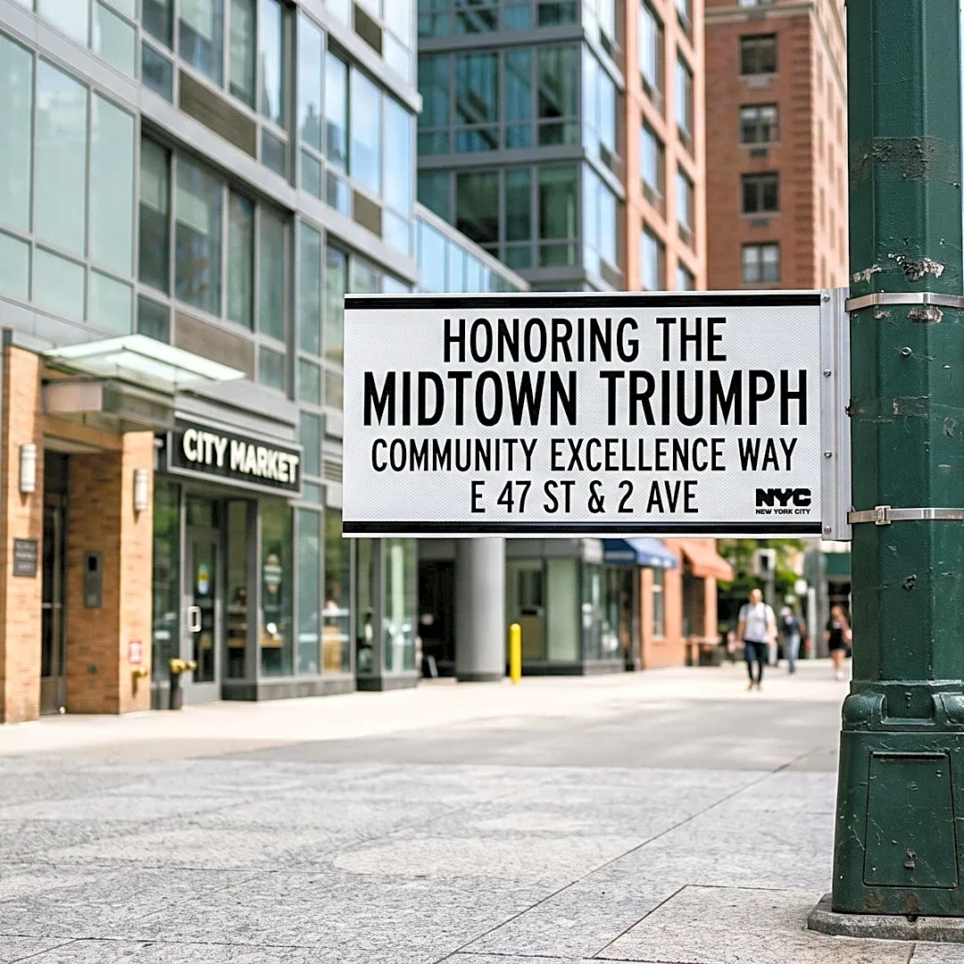 New York City Co-Names Manhattan Corner 'Jewish Community Relations Council of New York Way' Honoring 50 Years of Service