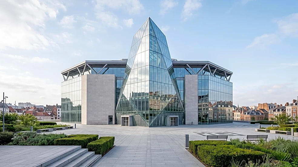 OMA Completes Hexagonal Glass Courthouse in Lille, France