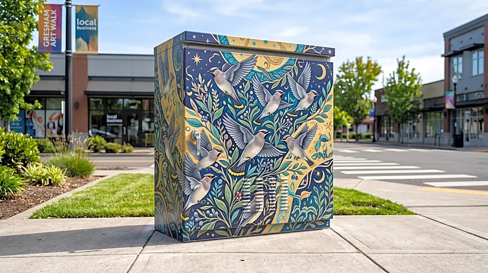 Gresham Electrical Boxes Transformed into Mini Nature Murals by Indigenous Artists