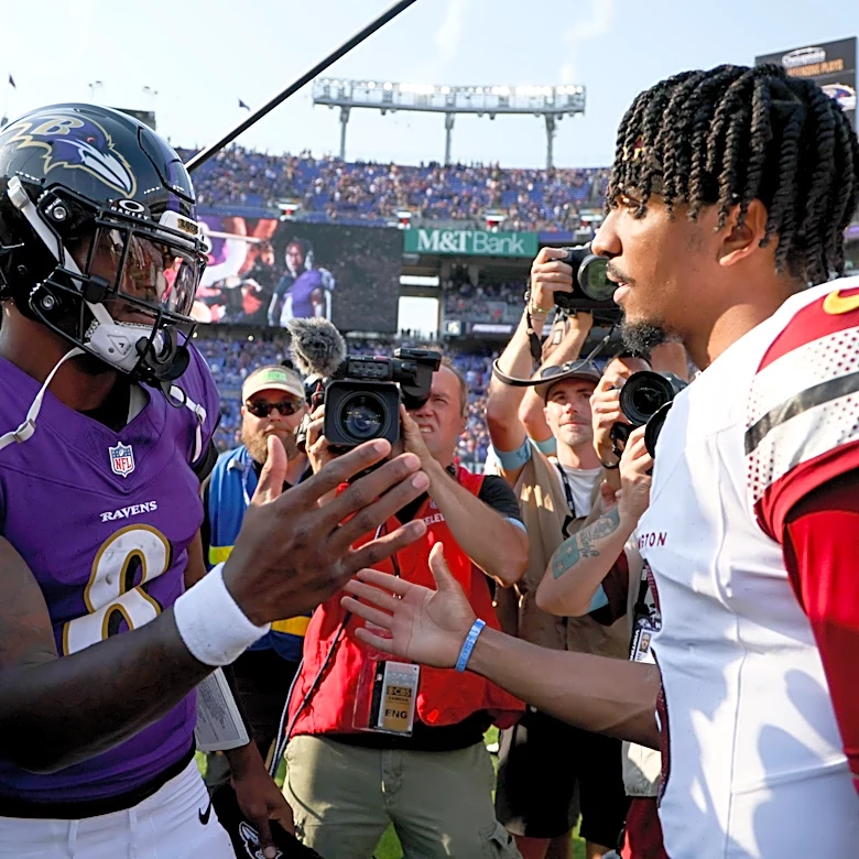 Lamar Jackson, Jayden Daniels trade praise before preseason finale