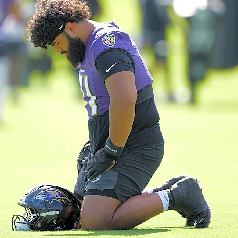 Ravens rookie Vega Ioane is preparing to provide depth at center