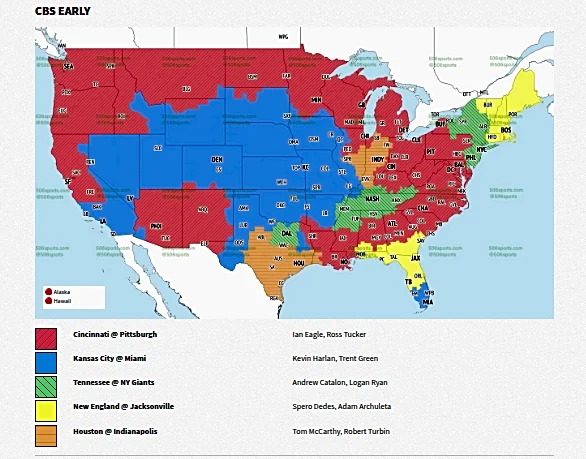 Ravens-Cowboys Week 3 TV coverage map and broadcast crew