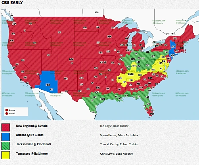 Will Ravens vs. Titans be on TV in your area in Week 4?