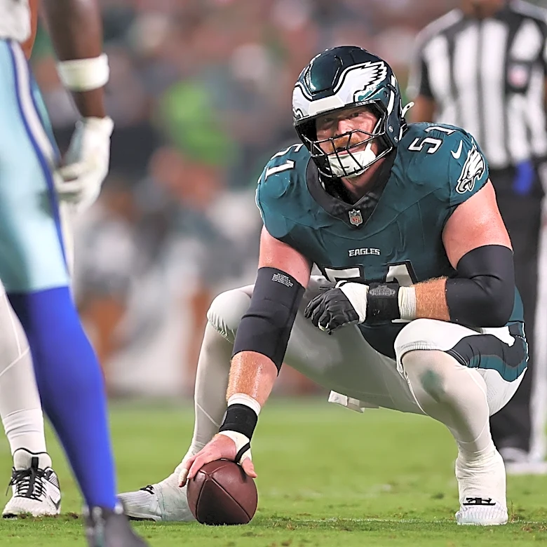 Cam Jurgens gets Tyler Linderbaum's former Ravens number after trade