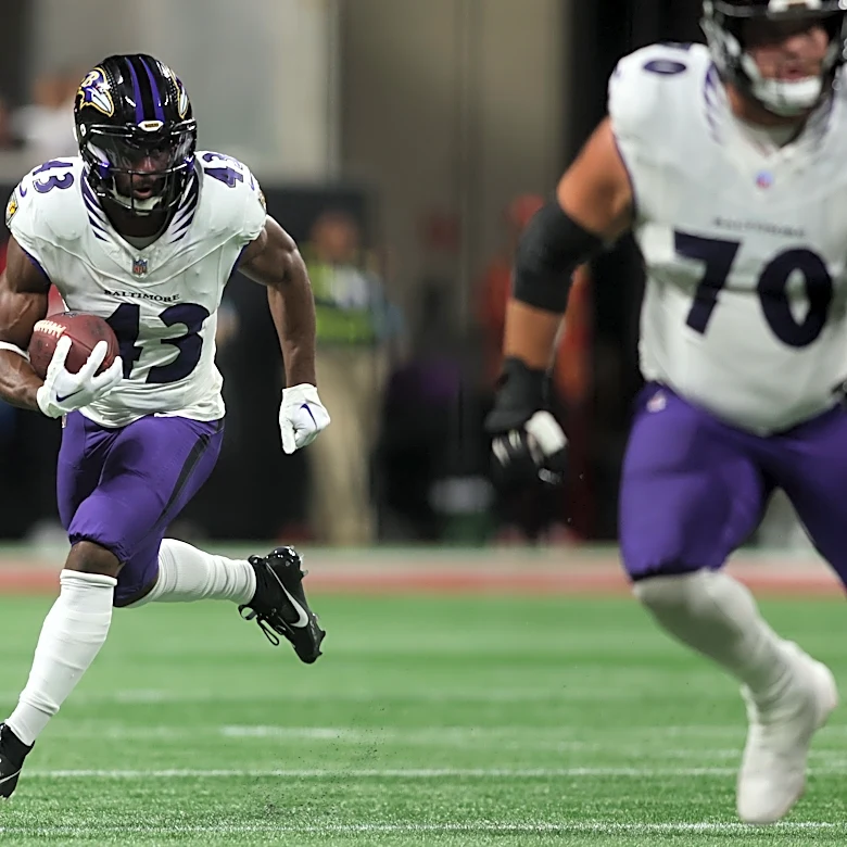 Derrick Henry, Justice Hill power Ravens’ comeback win over Falcons