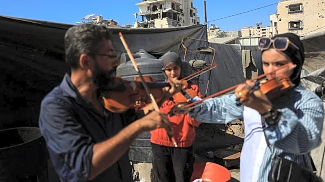 Gaza's young musicians sing and play in the ruins of war
