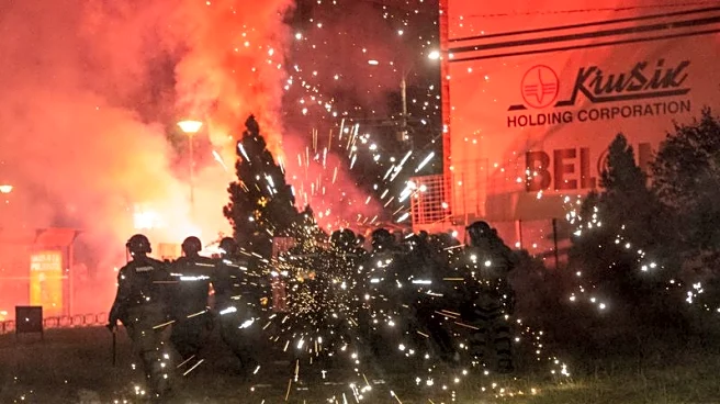 Serbia's police uses teargas to disperse protesters