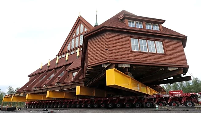 Wooden church sets off on slow Swedish road trip to escape mining subsidence