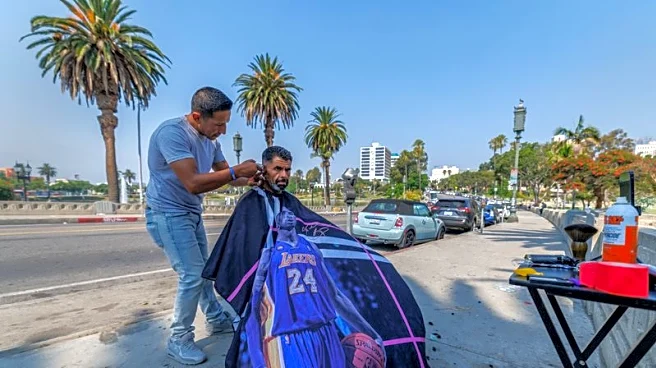On streets of LA, former addict cuts hair of homeless people