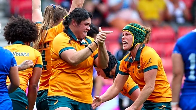Rugby-Australia thrash Samoa by record margin at Women’s World Cup