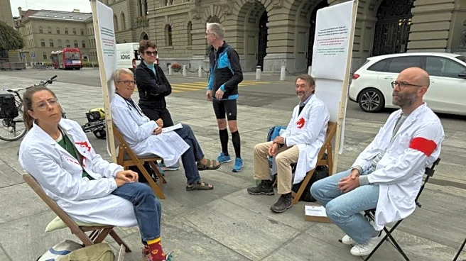 Swiss medics start hunger protest over Gaza outside parliament