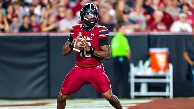 South Carolina star QB LaNorris Sellers (head) could play vs. Missouri