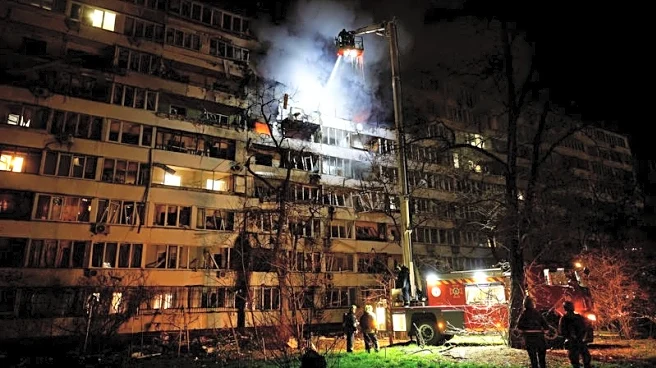 Russian drones trigger fires in Kyiv dwellings, killing one, officials say
