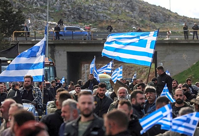Greek farmers block borders, airport and roads in protest at delayed EU farm subsidies