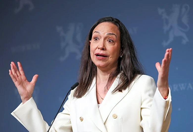 Venezuela's Nobel laureate Machado says she aims for peaceful transition after Maduro