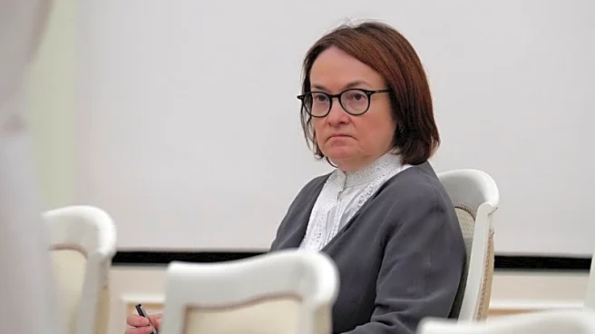 Russian central bank governor Nabiullina speaks after rate cut