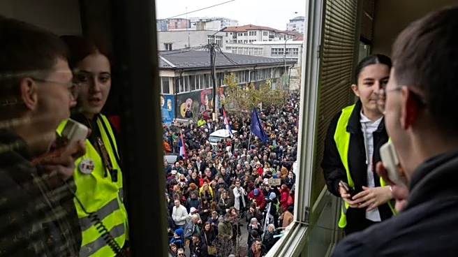 Serbia's students protest against university pressure after railway station tragedy
