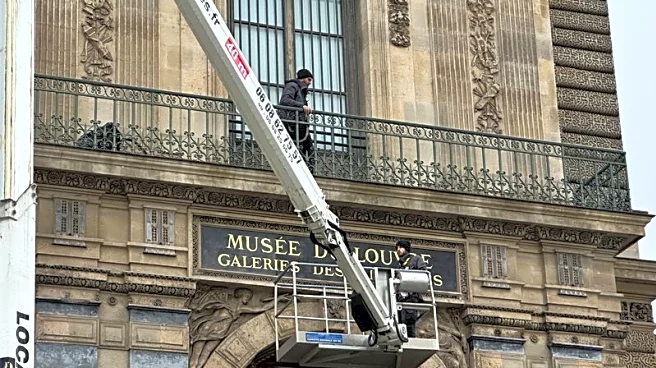 Louvre museum installs security bars on balcony used in October's heist