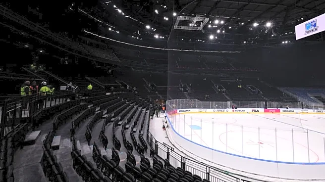 Olympics-Work to be done but Milan ice hockey venue opens its doors
