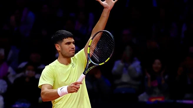 Tennis-Alcaraz beats Sinner in South Korea exhibition match