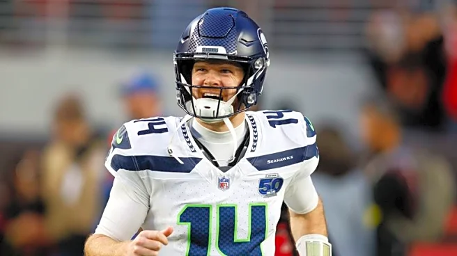 Seahawks QB Sam Darnold hurts oblique but plans to play Sat.
