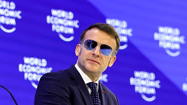 Trump mocks Macron's sunglasses in Davos speech