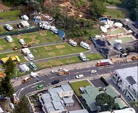 Rescuers search for survivors after landslide at New Zealand campsite