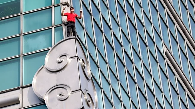 US climber scales Taiwan's tallest building Taipei 101 without ropes