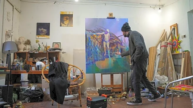 As Russia bombs, Ukraine's artists squeeze frozen paint from the tube