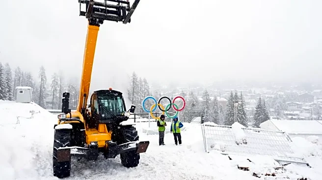 Olympics-First women's downhill training cancelled as heavy snow falls on Cortina