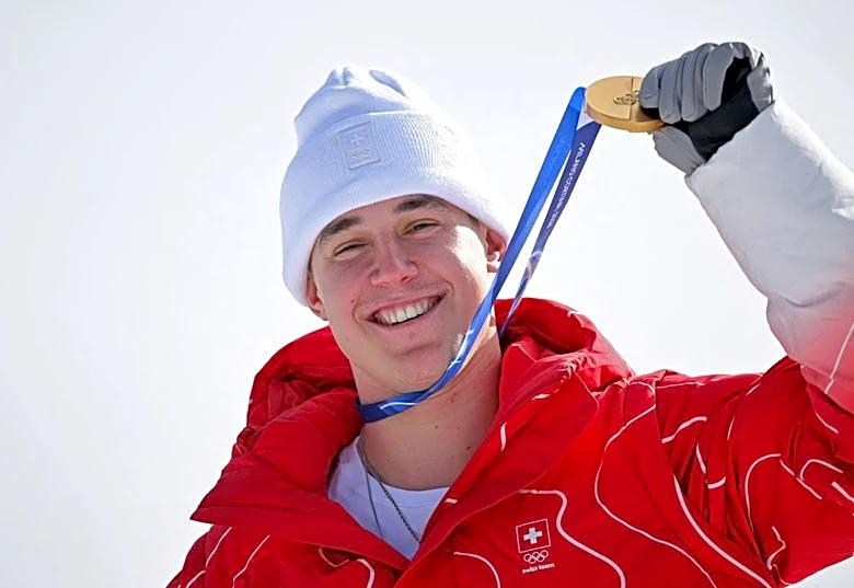 Olympics-Alpine skiing-Swiss upstart Von Allmen stuns Odermatt to win downhill gold