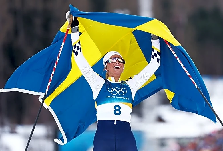 Olympics-Cross-country-Karlsson leads Sweden 1-2 in women's skiathlon