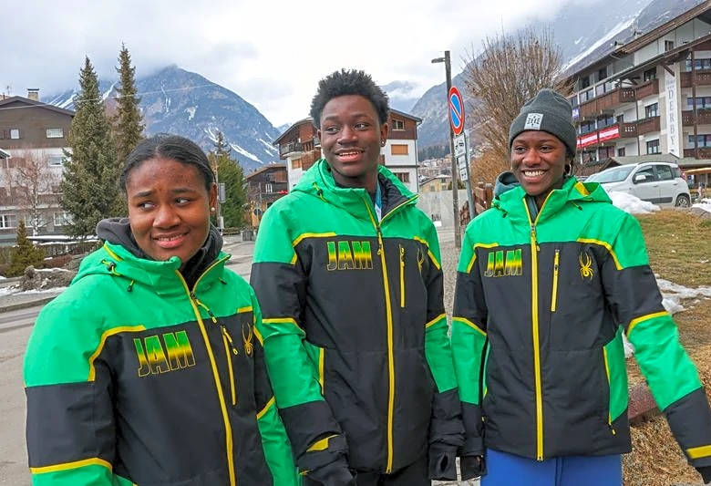 Olympics-Alpine skiing-American-Jamaican Rivers siblings channel 'triplet telepathy' to support Henri's Games debut