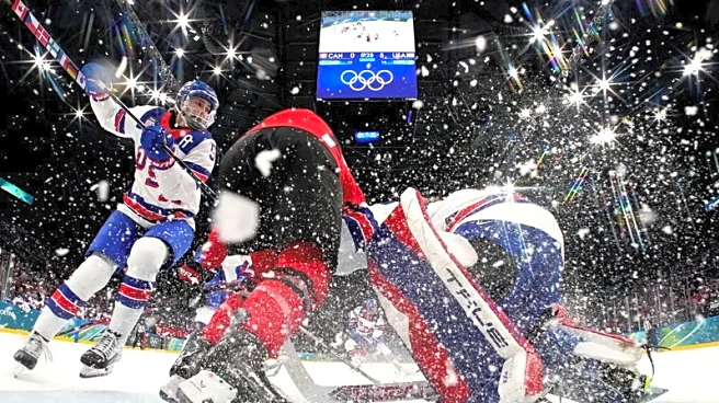Olympics-Ice hockey-US wallop Canada, Finland beat Swiss, Germany edge Italy and Sweden stay perfect