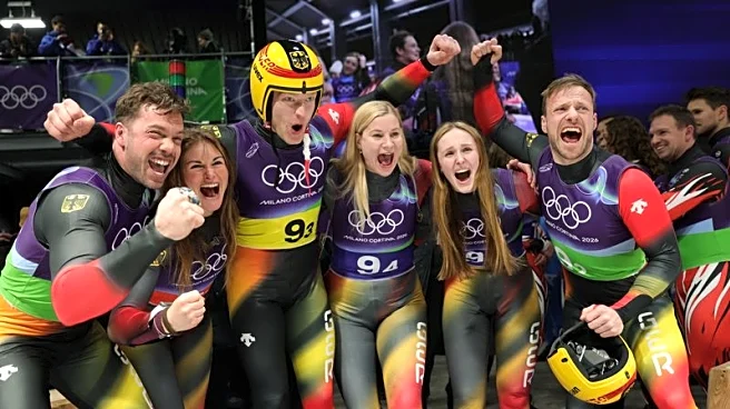 Olympics-Luge-Germans win team relay for fourth Games in a row