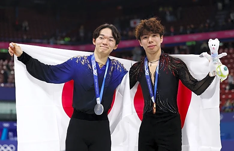 Olympics-Figure Skating-Japan take silver and bronze in bittersweet night for Kagiyama
