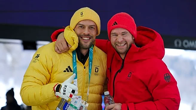 Olympics-Bobsleigh-Lochner on top at halfway stage in German Two-Man battle