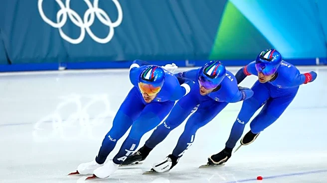 Olympics-Speed skating-Giovannini delivers 'night-night' celebration after Italy stun US for team pursuit glory