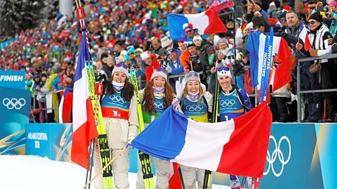 Olympics-Biathlon-Michelon inspires French women to superb relay gold