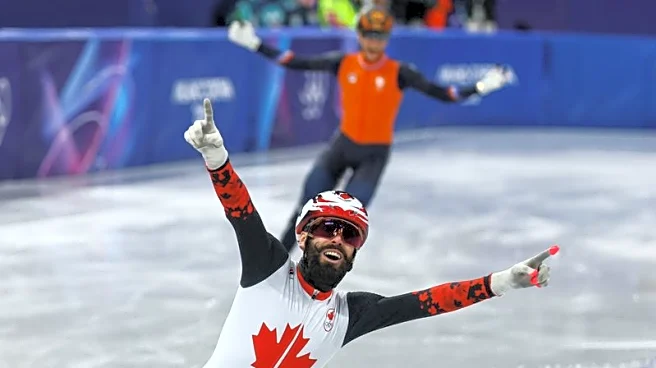 Olympics-Short track-Canada's Dubois holds off Dutch brothers to win 500 metres