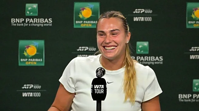 Tennis-Sabalenka debuts engagement ring during Indian Wells win