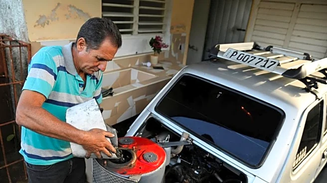 Facing US oil blockade, Cuban man powers car with charcoal