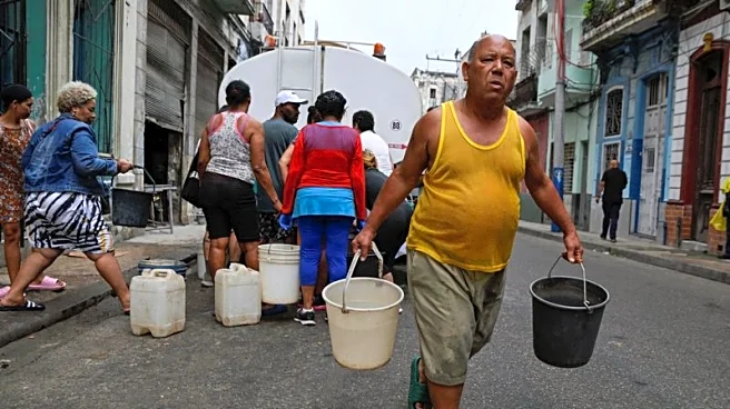 Cubans queue for water in Havana amid fuel and power crisis