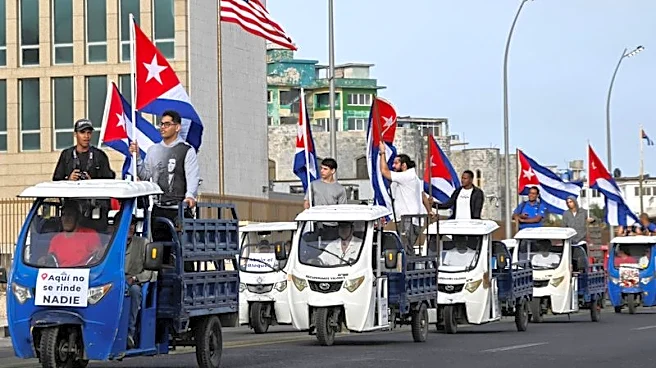 Cubans take to bikes and electric tricycles to protest US sanctions