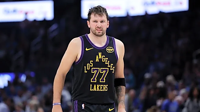 Lakers' Luka Doncic to have MRI on strained hamstring