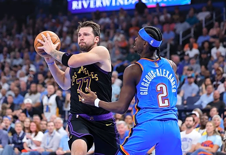 NBA roundup: Luka Doncic hurt in Lakers' blowout loss to Thunder