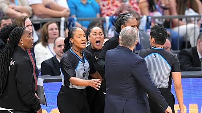 Geno Auriemma, Dawn Staley engage in game-ending argument