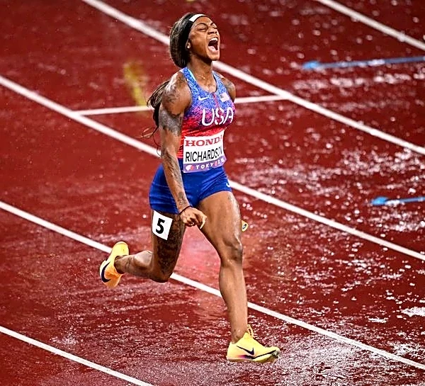 Athletics-American sprinter Richardson wins Stawell Gift from scratch