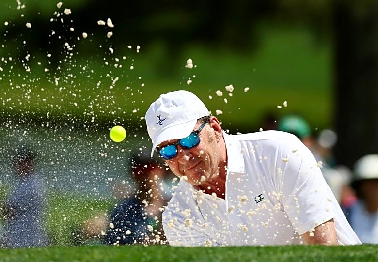 Golf-Faldo commemorates Masters win over Norman with 'Six back in '96' gear