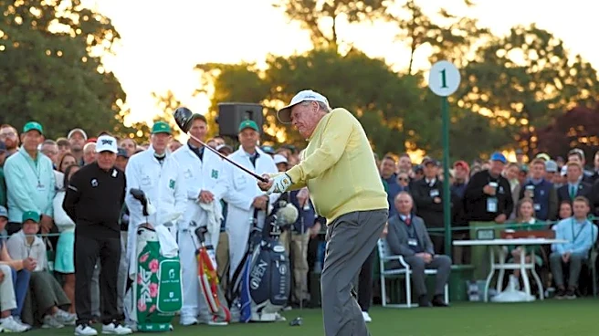 Golf-Fore! Nicklaus hooks one into the gallery as legends kick off the Masters